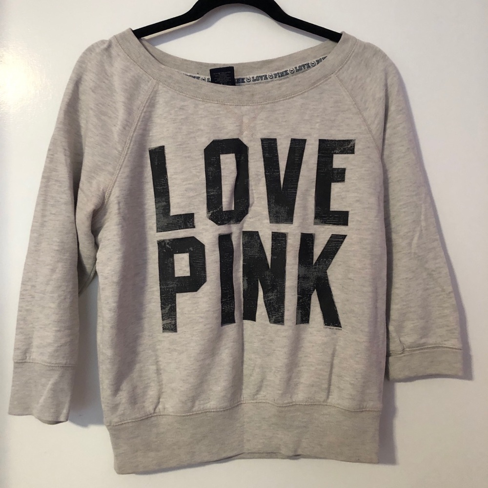 Pink: sweatshirt 3/4 sleeves